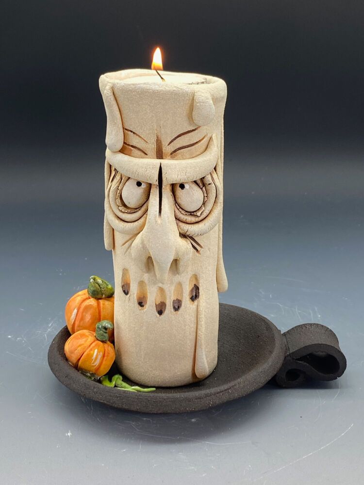 Halloween Grumpy Candle Tea Light Holder, 'Hannibal'