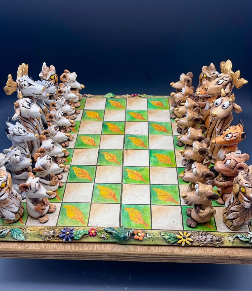 Woodland Creatures Chess Set