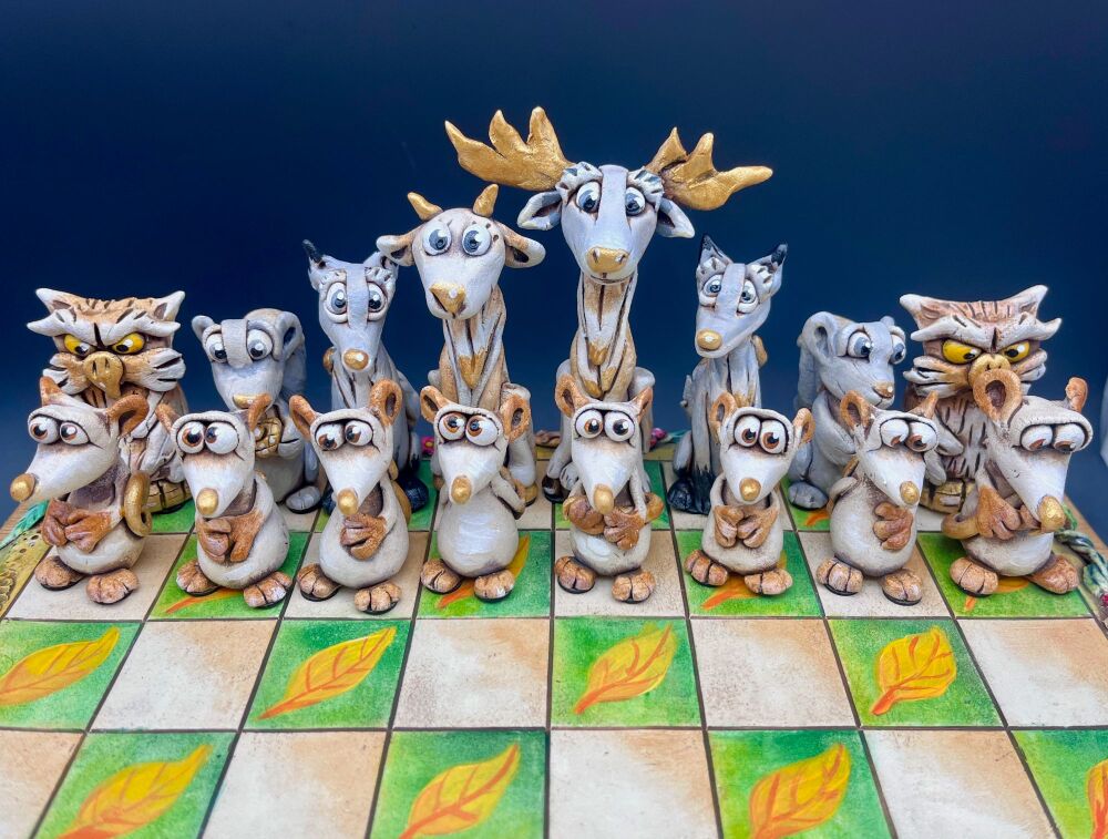 Woodland Creatures Chess Set