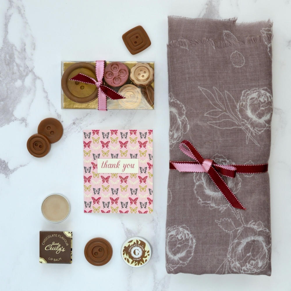 Chocolate Buttons Thank you Gift Box for her