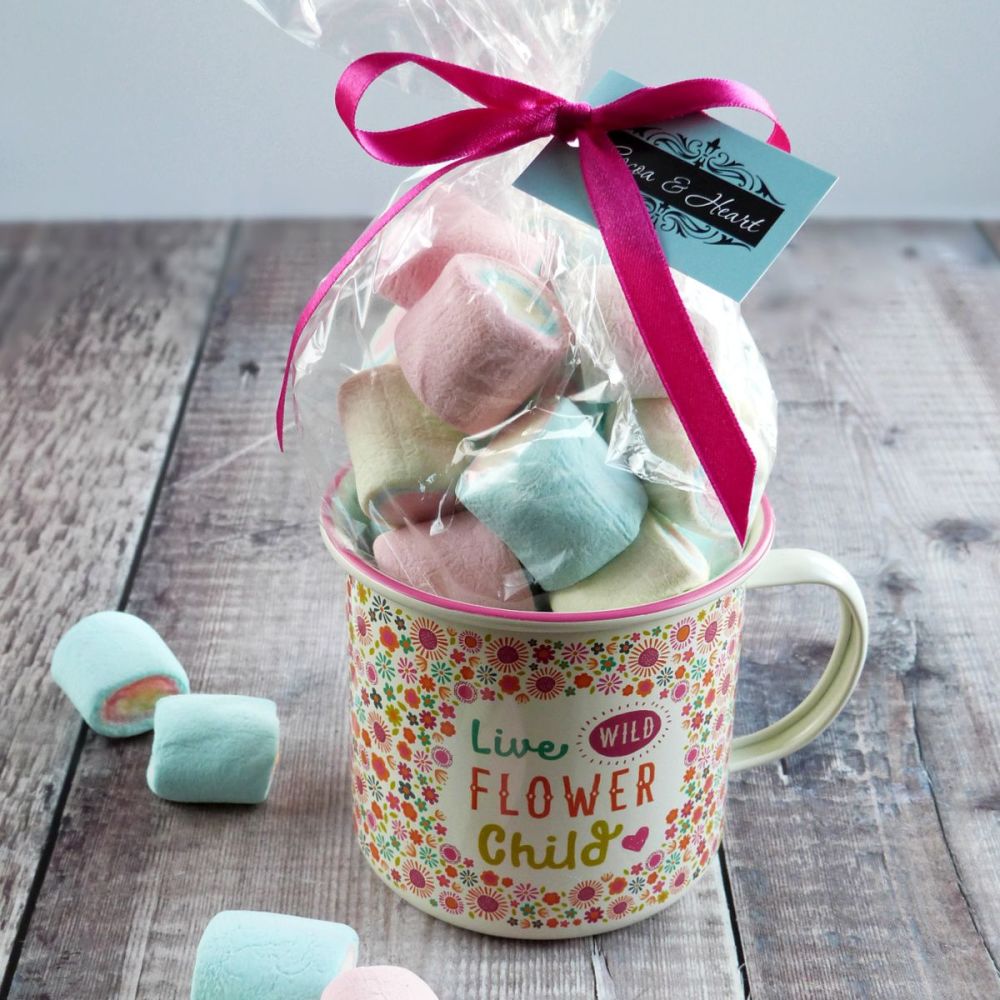 'Flower Child' Hot Chocolate Mug Gift Set