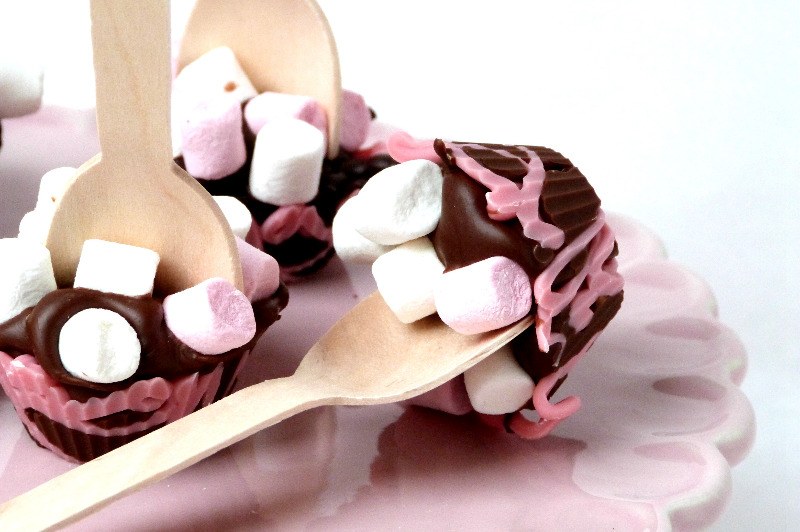 Hot Chocolate Spoons with Marshmallows