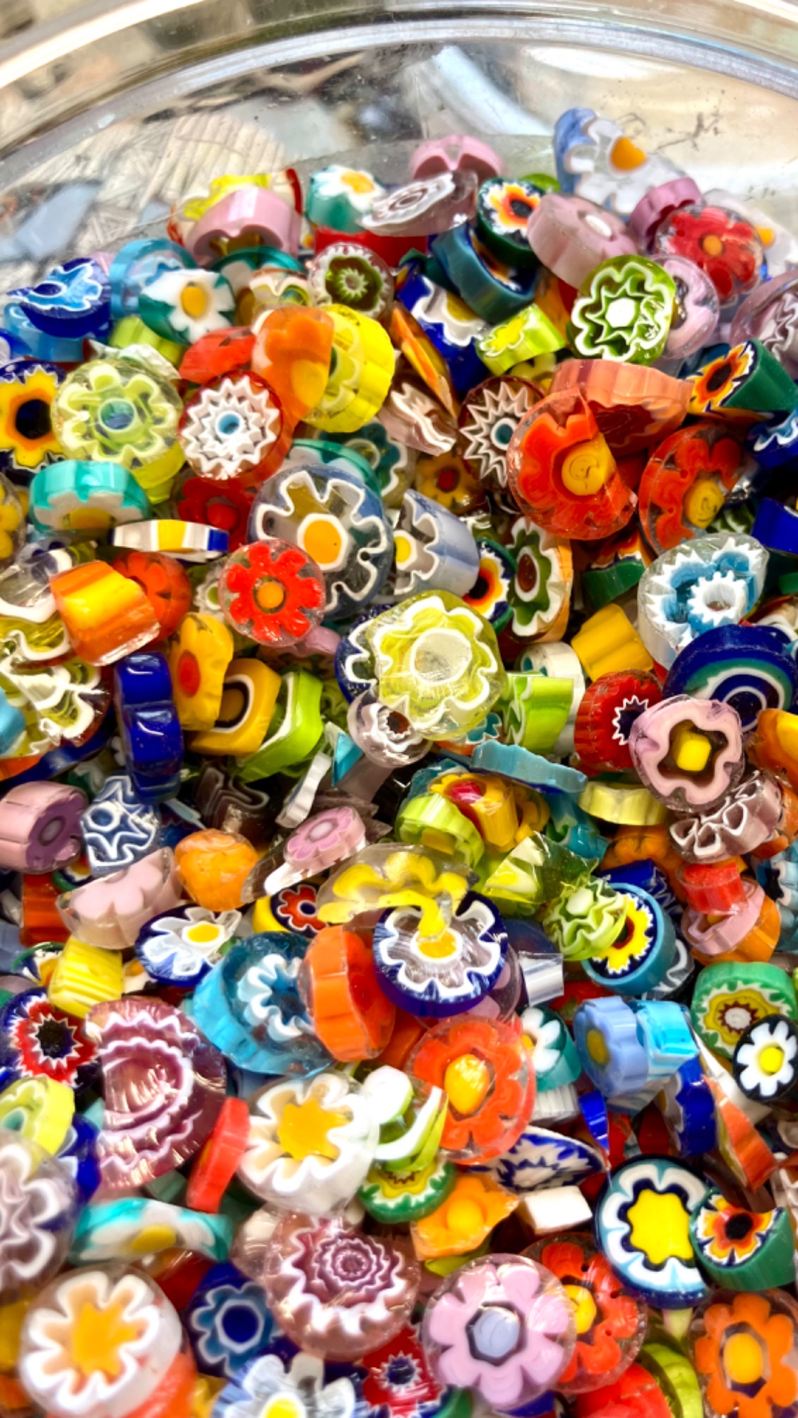 Millefiori chips