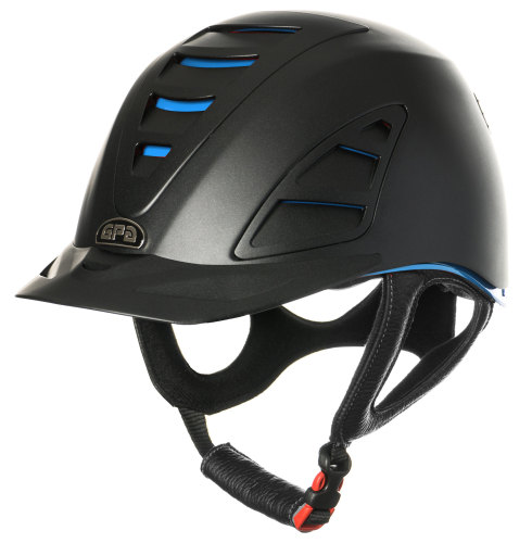 GPA Speed Air 4S REDLINE Collection Riding Helmet - Black/Blue (£375.00 Exc