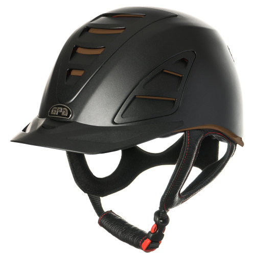 GPA Speed Air 4S REDLINE Collection Riding Helmet - Black/Chocolate (£375.0