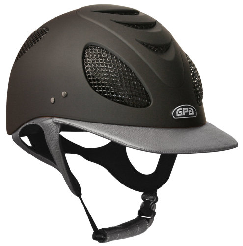 GPA New Generation EVO+ 2X Leather Riding Helmet - Grey Leather (£415.83 Ex