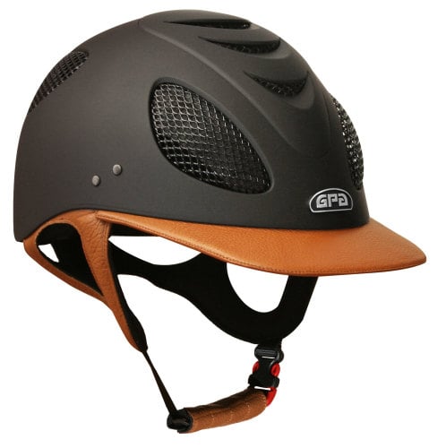GPA New Generation EVO+ 2X Leather Riding Helmet - Gold Tan Leather (£415.8