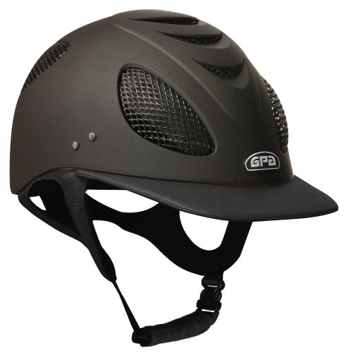 GPA New Generation EVO+ 2X Leather Riding Helmet - Black Leather (£415.83 E
