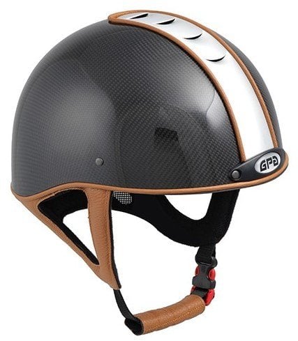 GPA Jock Up 1 Riding Helmet - Carbon four Leather Colour Options (£525.00 E