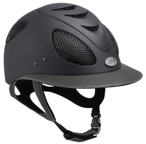 GPA First Lady Leather Riding Helmet - Grey/Grey Leather (£470.83 Exc VAT &