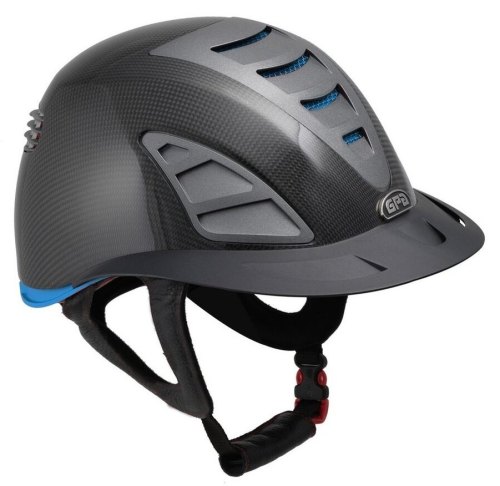 GPA First Lady Carbon 4S REDLINE Collection Riding Helmet - Shiny Carbon/Bl