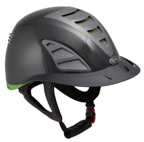 GPA First Lady Carbon 4S REDLINE Collection Riding Helmet - Shiny Carbon/Gr