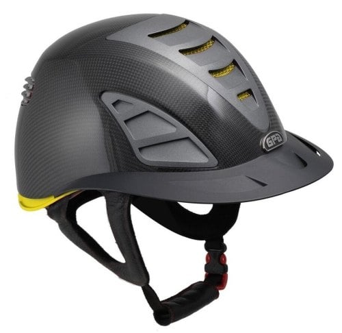 GPA First Lady Carbon 4S REDLINE Collection Riding Helmet - Shiny Carbon/Ye