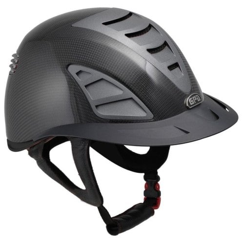 GPA First Lady Carbon 4S REDLINE Collection Riding Helmet - Shiny Carbon/Bl
