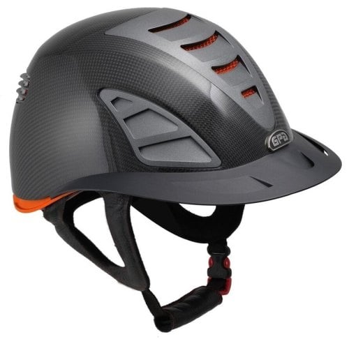 GPA First Lady Carbon 4S REDLINE Collection Riding Helmet - Shiny Carbon/Or