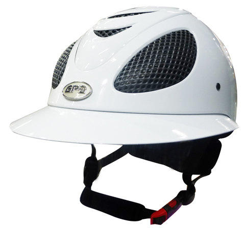 GPA Speed' Air Polo Riding Helmet - White Shiny (£390 Exc VAT & £468 Inc VA