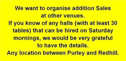 Appeal for details of other halls for Sales - V3