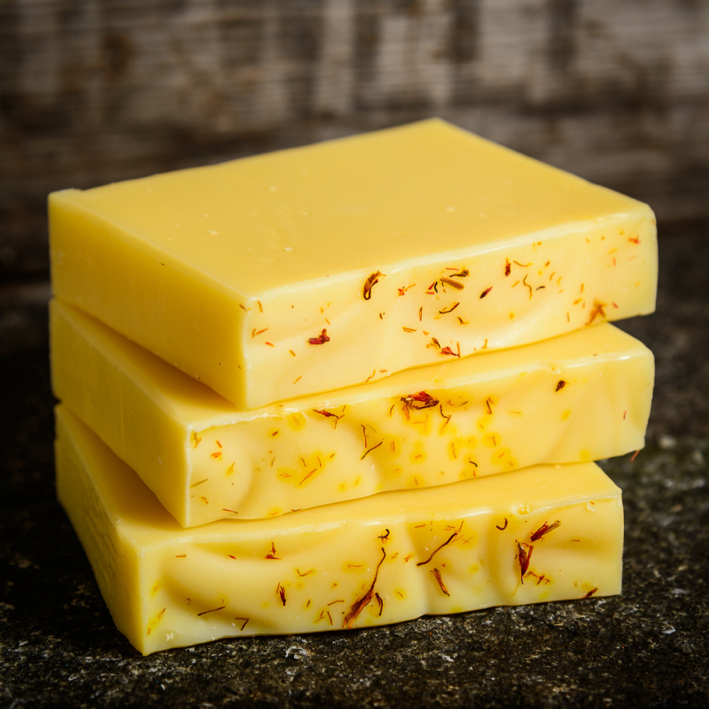 Safflower Sunset Handmade soap with sunny citrus oils