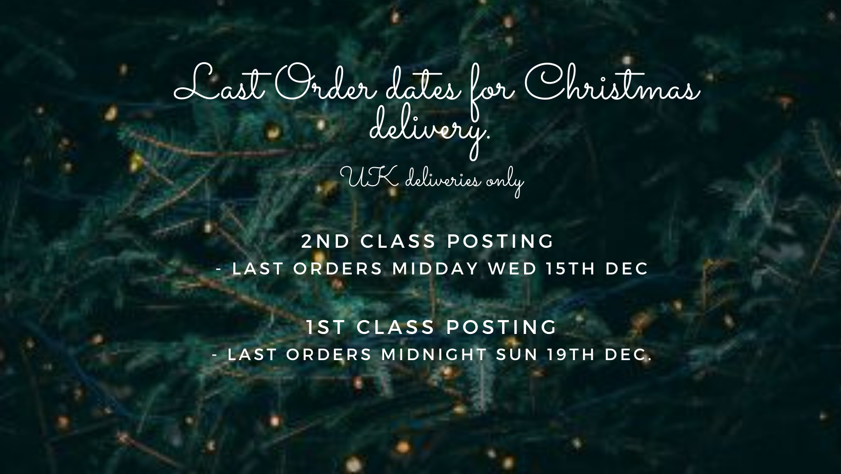 Christmas Last posting dates