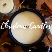 Christmas candles - hand poured essential oil and plant wax candles in Ambe