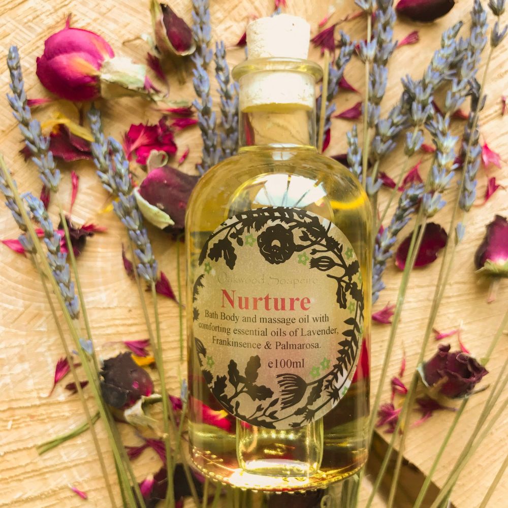 SALE - Nurture Bath & Body Oil with Comforting Lavender & Frankinsence oils. REDUCED, NOW £12.50