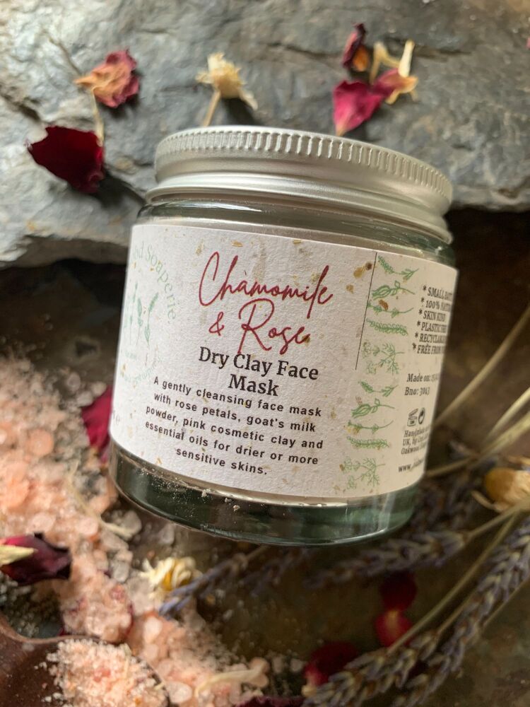 Chamomile and Rose Clay Mask for Dry Skin