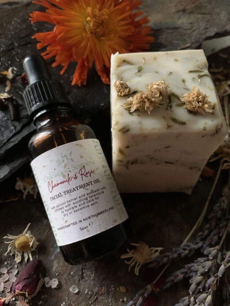 Chamomile and Rose Facial Treatment oil for Dry Skin