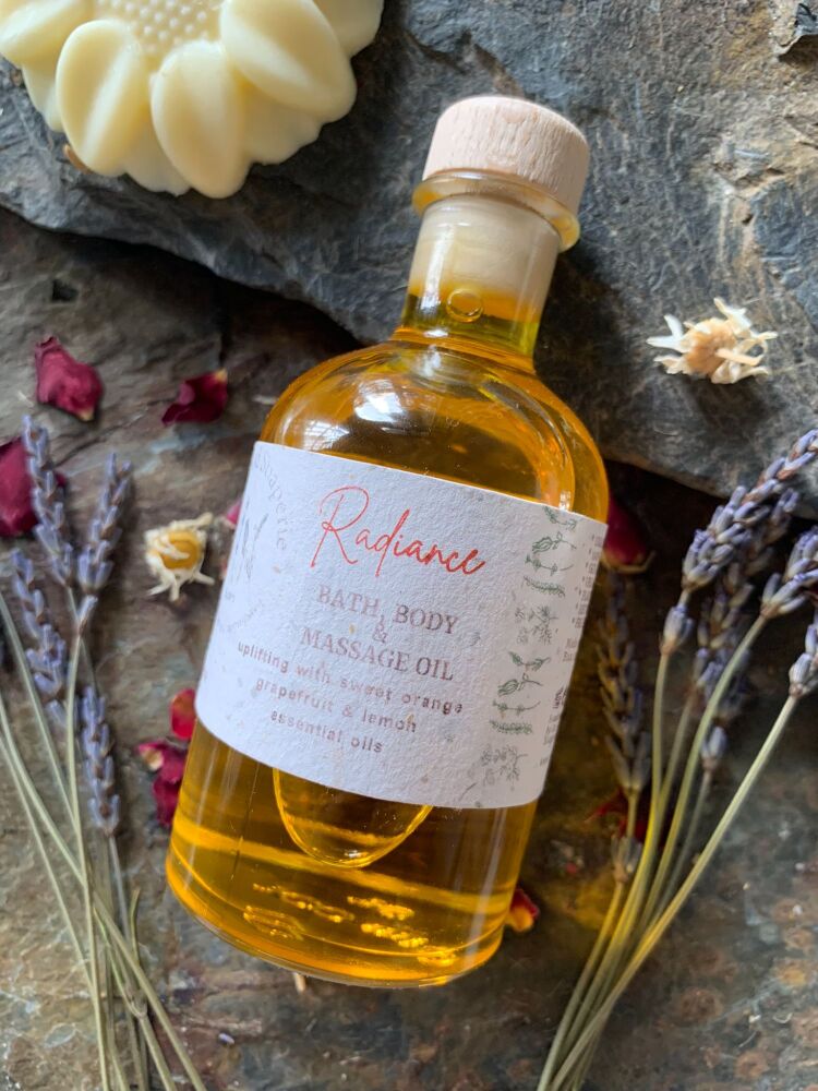 SALE - Radiance Bath & Body Oil with cheering citrus essential oils REDUCED
