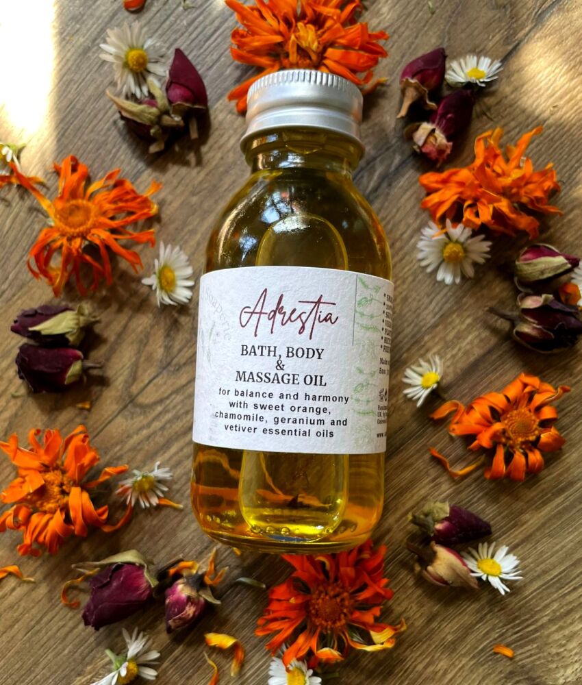 Adrestia Bath & Body Oil with balancing and harmonising essential oils