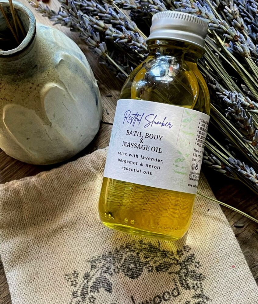 Restful Slumber Bath & Body Oil with Lavender, Bergamot & Neroli oil