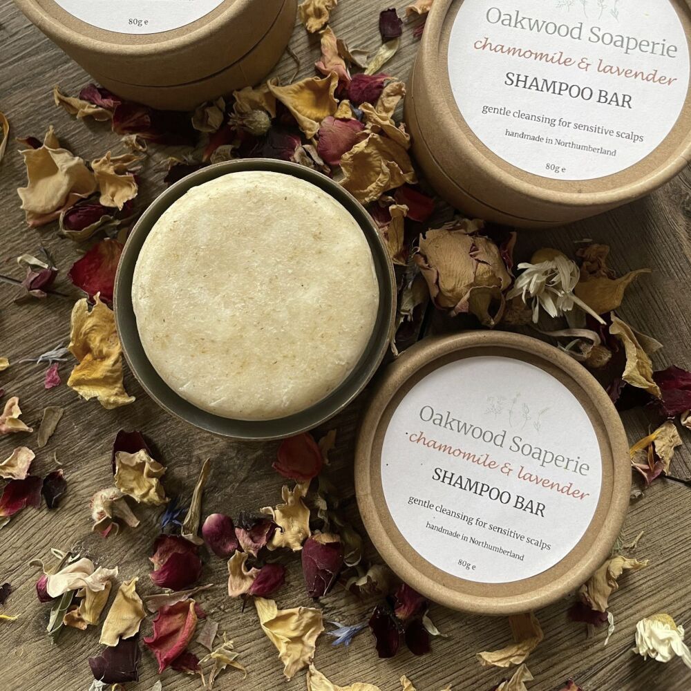 Chamomile & Lavender Shampoo Bar for sensitive scalps