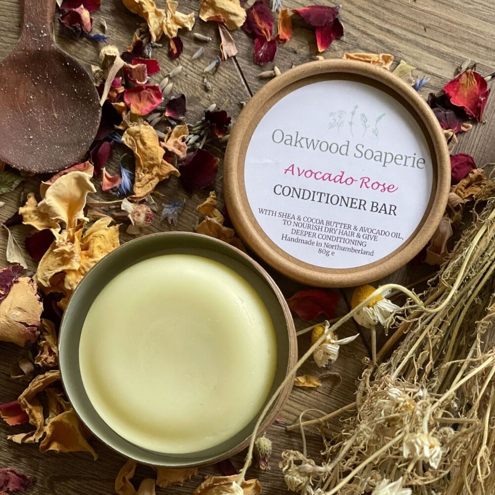 Avocado Rose Solid Conditioner Bar - Nourishing