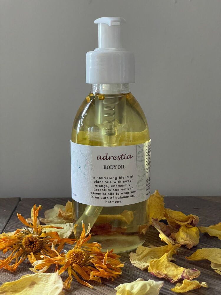 Adrestia Body Oil with balancing and harmonising essential oils