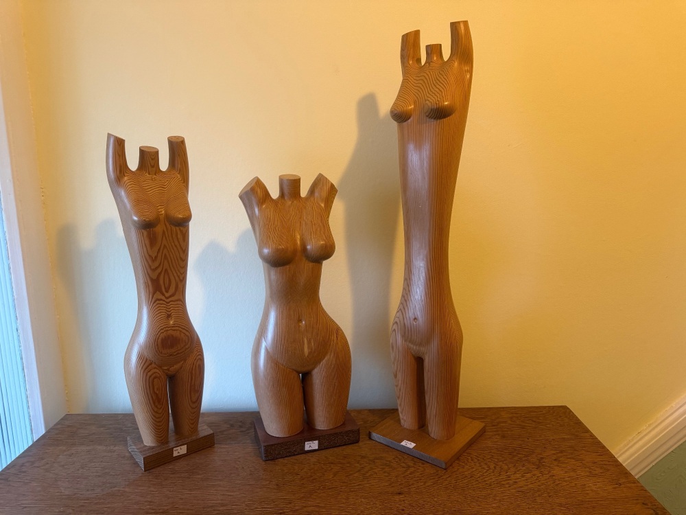 Larger Sized Handcrafted Wooden Nude Torso,s