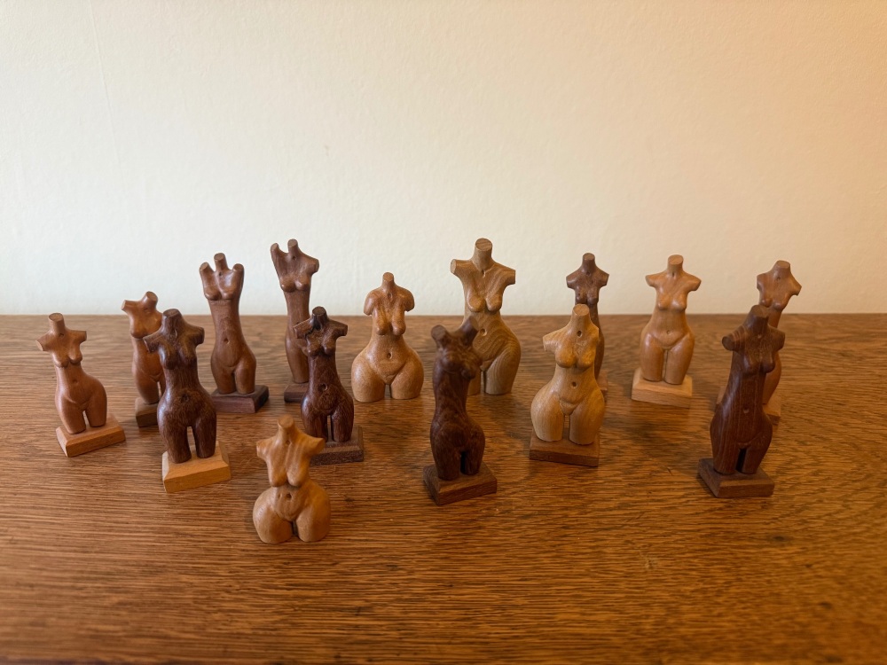 A Group of 15 miniature nude Torsos.