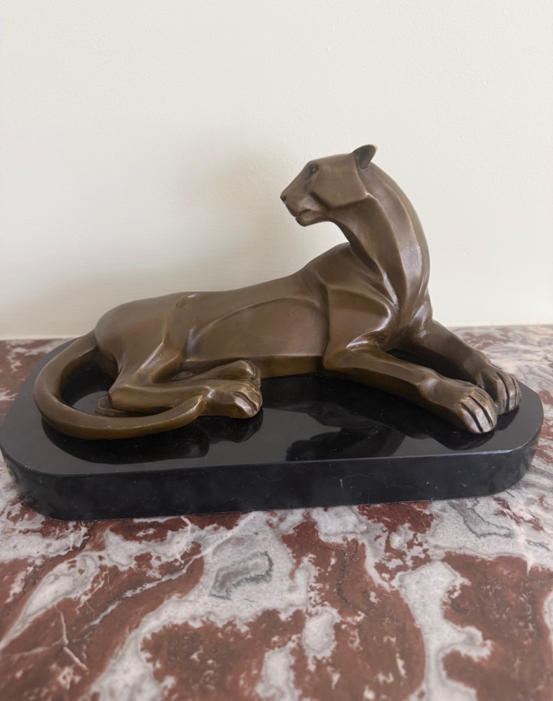 Art Deco Panther in the manner of H.Moore