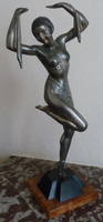 Art Deco Spelter figures including Lamps