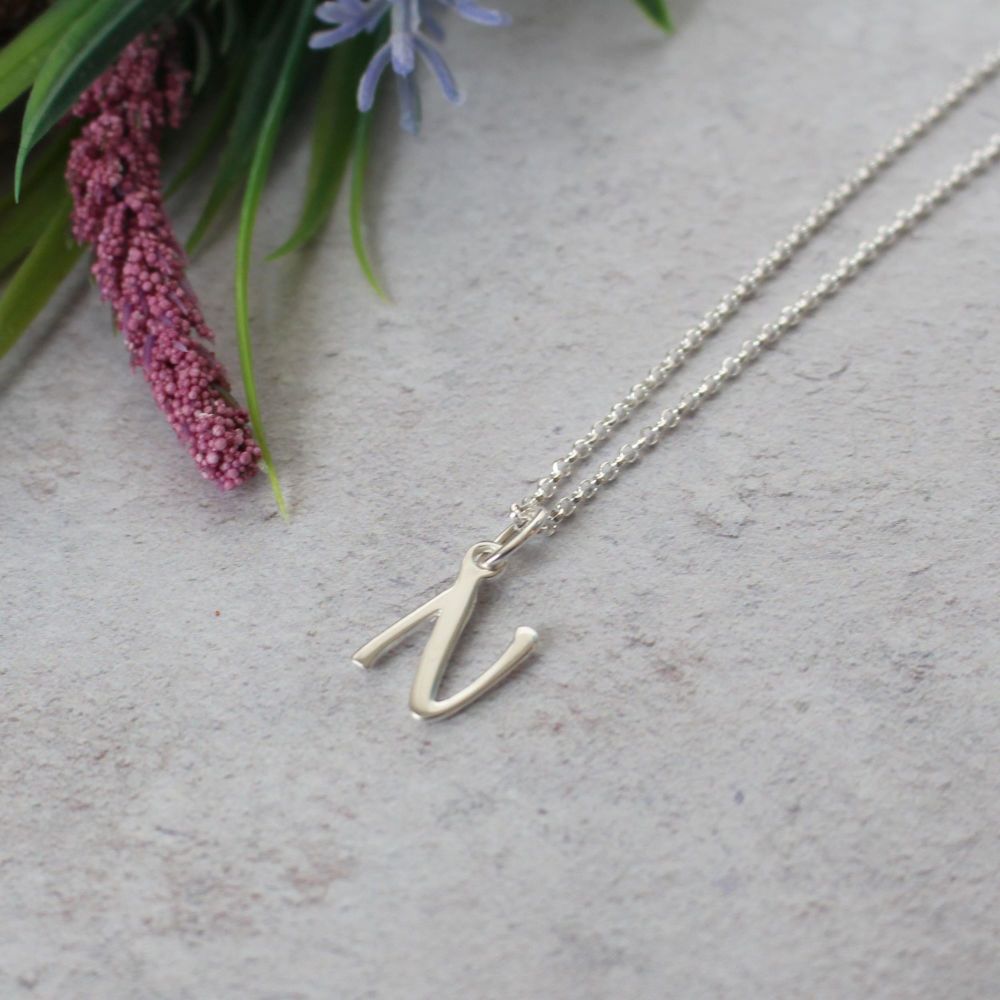 Dainty Initial Necklace Yellow Gold Letter Necklace, Gothic Letter Necklace,  Old English Initial Necklace, Personalized Name Jewelry - Etsy