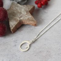 Sterling Silver Script Initial O Pendant Necklace â€¢ Letter O Necklace