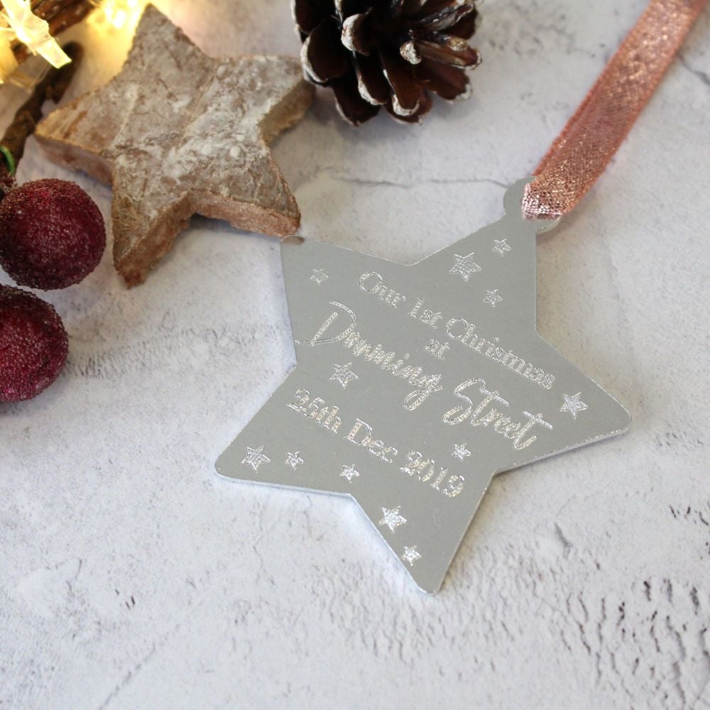 New Home 1st Christmas Star Shaped Tree Decoration