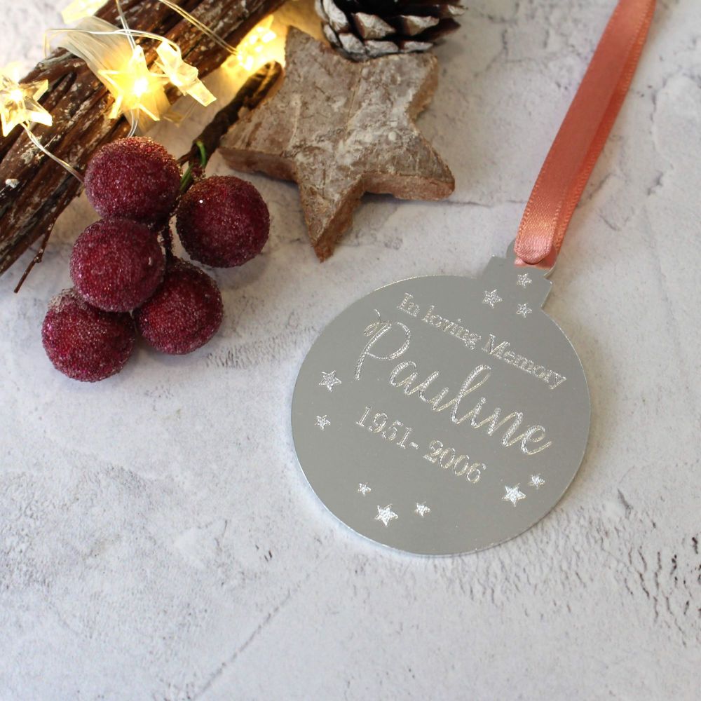 Memorial - In Loving Memory Christmas Star Tree Decoration