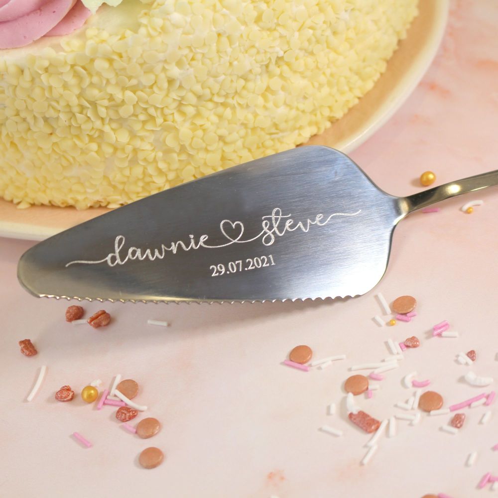 Wedding Gift Personalised Cake Server Knife