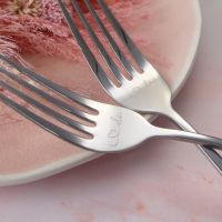 Silver Wedding Cake Fork Set