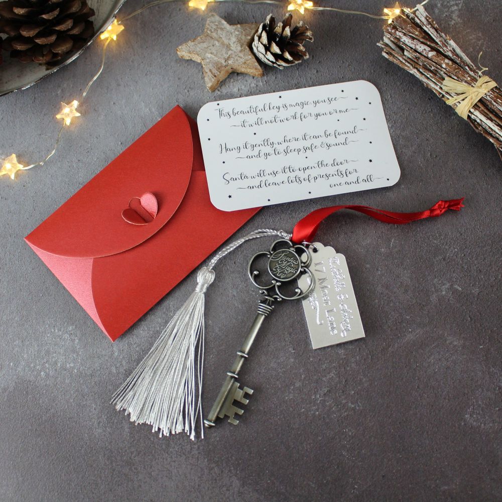 Santa's Magic Key with Personalised Engraved Tag, the prefect