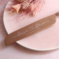 Seconds - Personalised Rose Gold Wedding Cake Knife