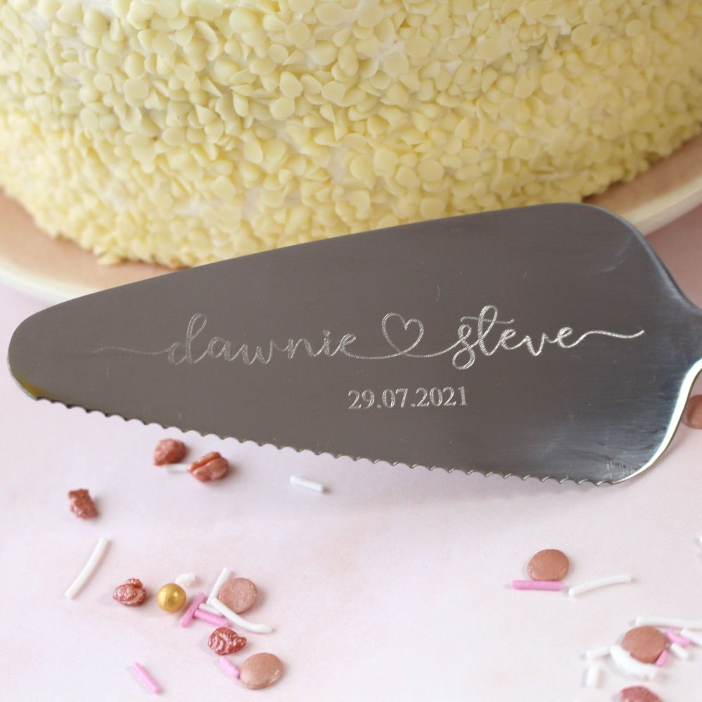 Seconds - Wedding Gift Personalised Cake Server Knife