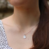 Sterling Silver Teardrop Mandala Pendant Necklace