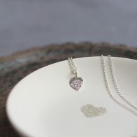 Sterling Silver Heart Mandala Pendant Necklace