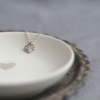 Sterling Silver Diamond Mandala Pendant Necklace