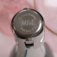 Personalised Silver Prosecco & Champagne Stopper, engraved with a choice of designs